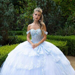 New Formal Beads Embellished Festive Long Tulle Dress w/ Sheer Bodice GL3612